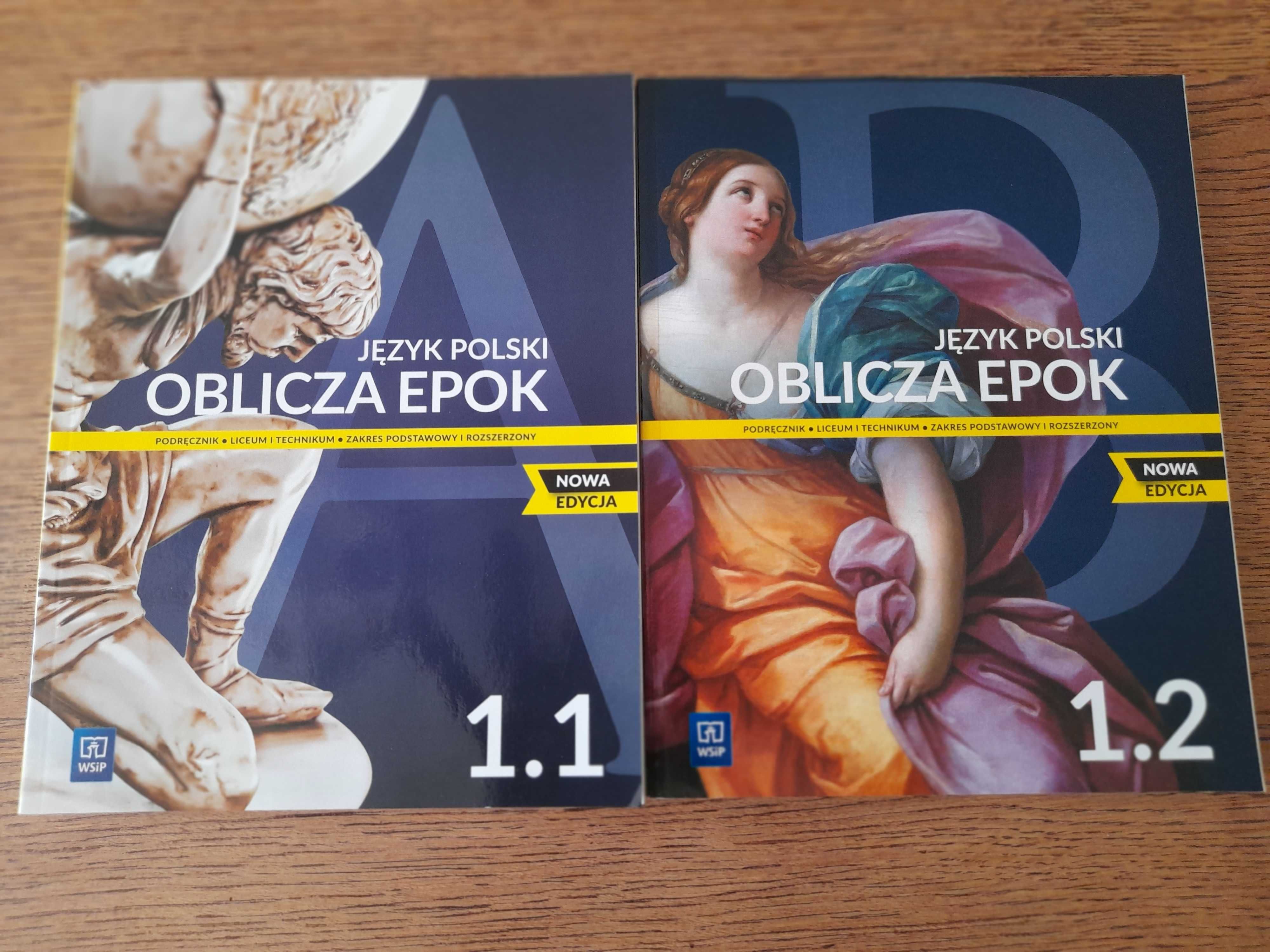 Komplet podręczników Oblicza Epok 1.1 i 1.2 stan idealny.