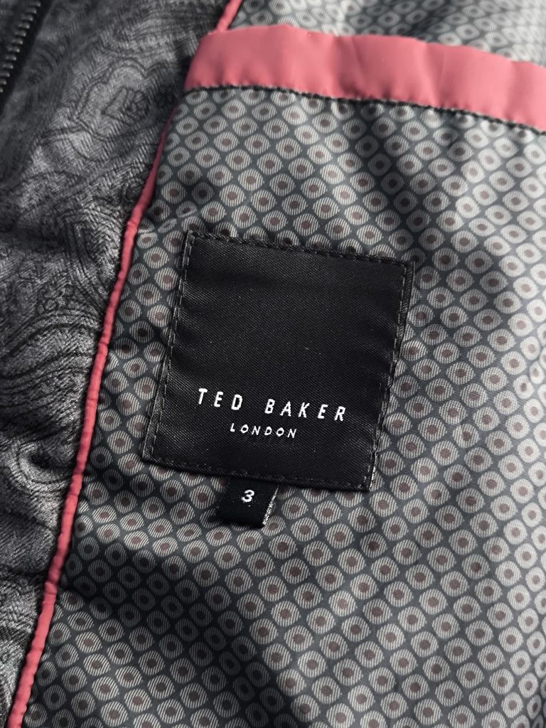 Ted Baker - czarna pikowana kurtka męska 100% cotton bawełna size 3 (M