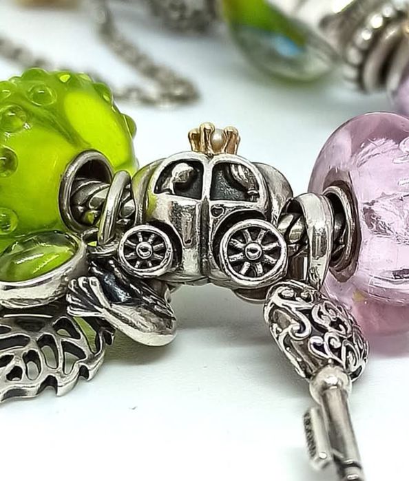 Шарм пандора біколор золото 585 карета попелюшки pandora
