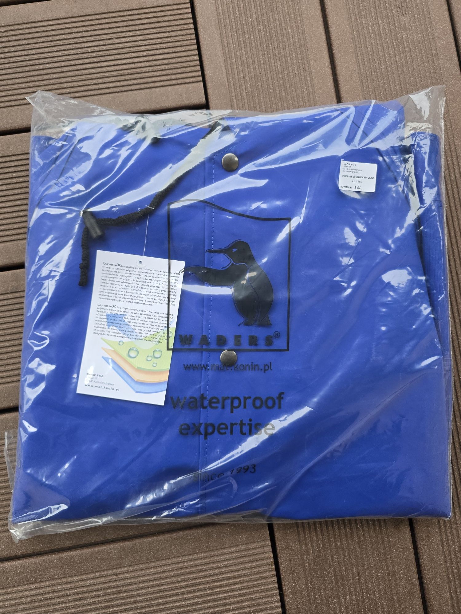 Ubranie wodoochronne MAT PCV art. 1005 - L54 - NOWE