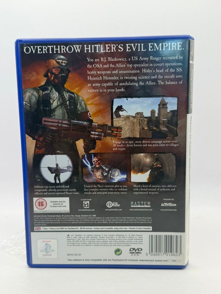 Return To Castle Wolfenstein 3xA Ps2 nr 5987
