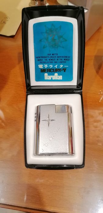 Isqueiro antigo maruman gas e MYFLAM Germany em caixa