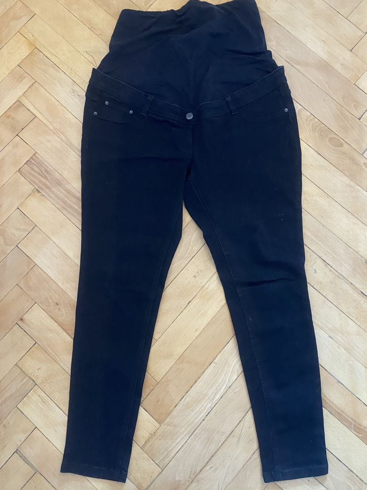 Up2fashion XL 42  ciążowe czarne spodnie jeasny dżinsy Vintage