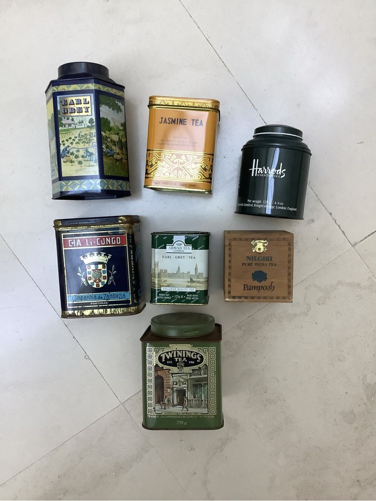 7 caixas de chá