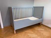 Łóżko dzieciece 120x60 Kinderkraft NICO 2w1 szare