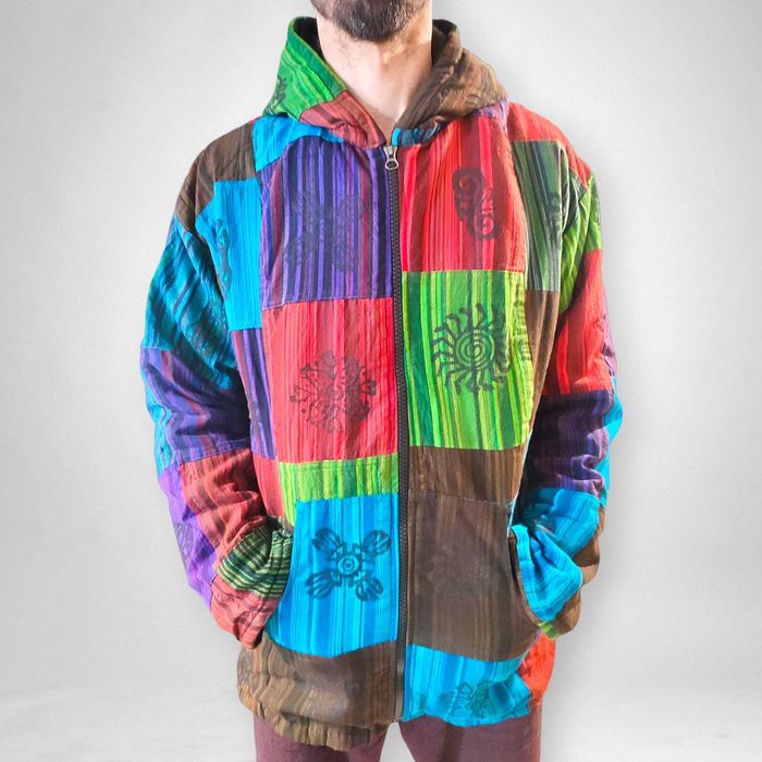 Festiwal Boho Indie Bluza Kurtka Z Kapturem Unisex