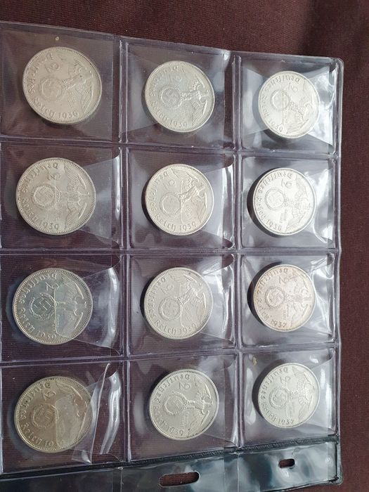 2 marki 1937/38/39 r. 18szt. srebro promocja