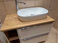 Komplet Comad Capri - szafka 80, szuflady, blat, umywalka, bateria