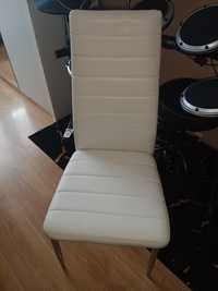 Krzesło eko skóra białe