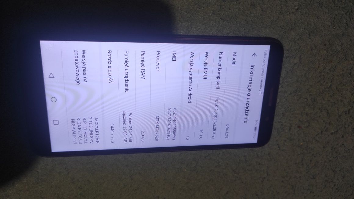 Huawei y5p czarny