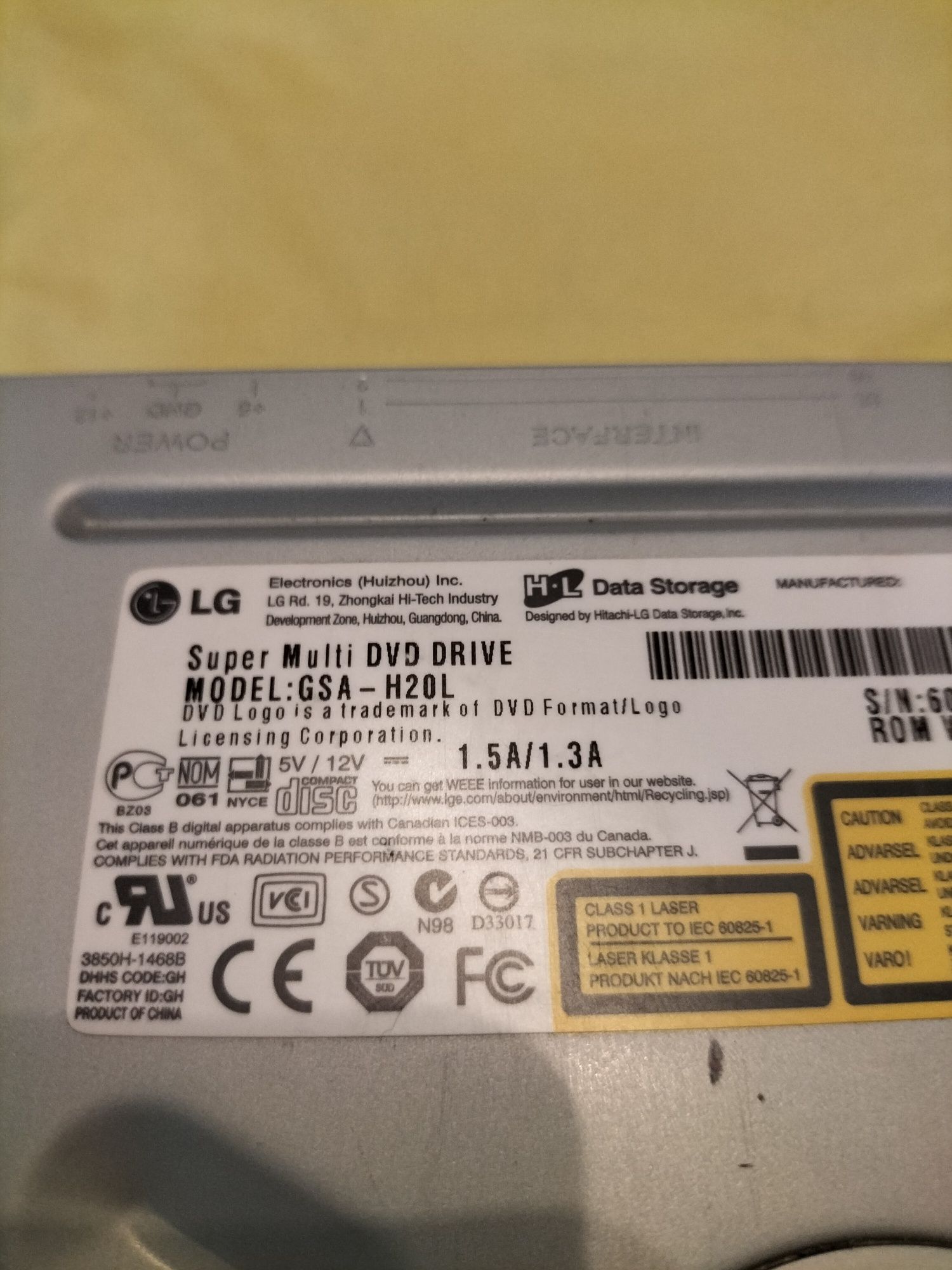 Nagrywarka dvd LG GSA-H20L