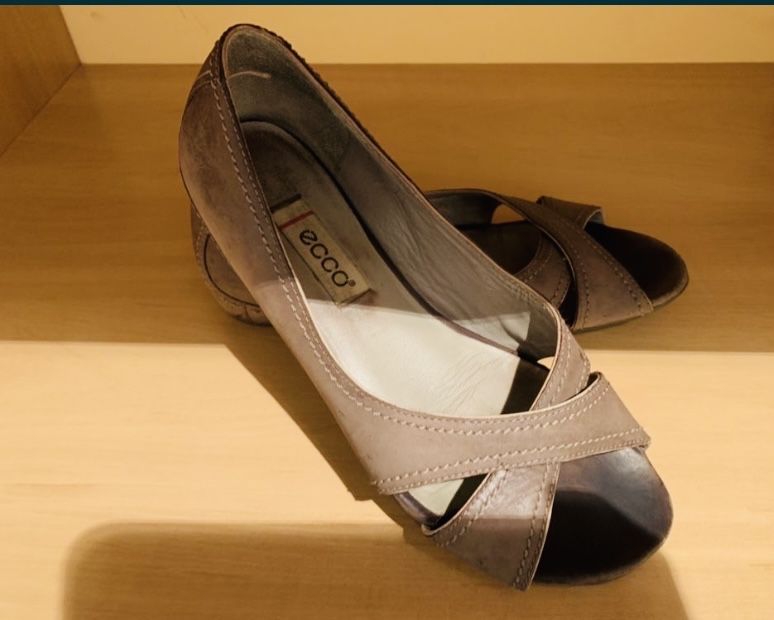 Baleriny Ecco skóra naturalna nr 37 ecco buty baletki baleriny