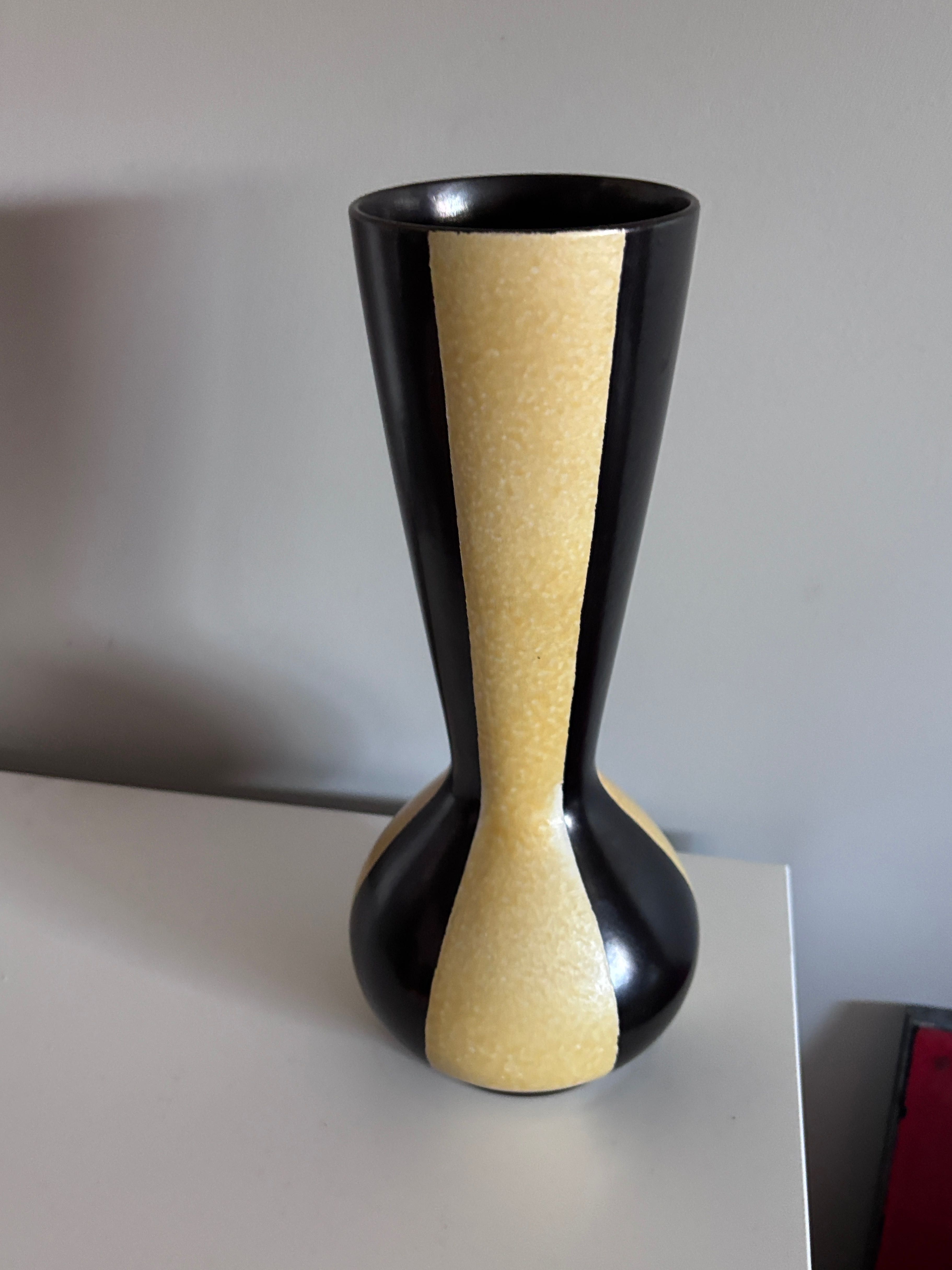 ceramiczny wazon retro prl pikasiak new look
