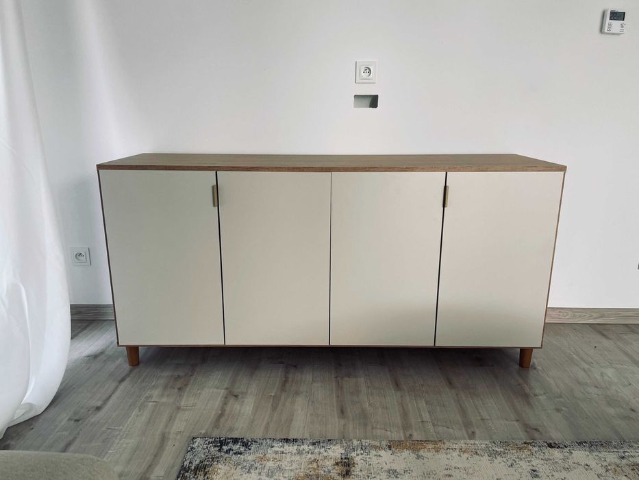 Nowa komoda / bufet VOX simple / dąb, piaskowy beż 160 / 47 /68 cm