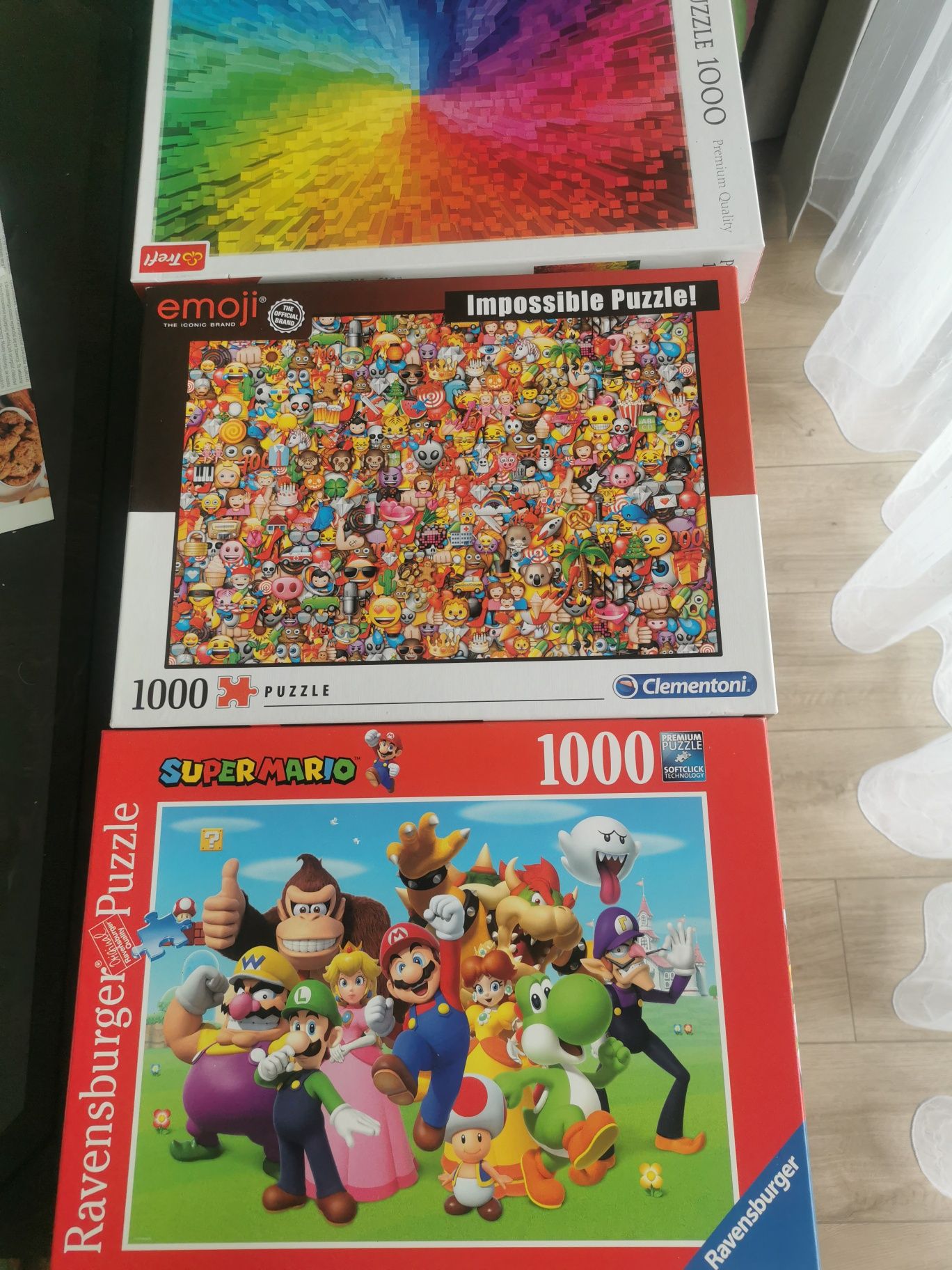 2 x Puzzle 1000 elementów  Emoji i gradient
