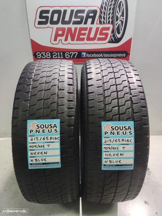 2 pneus semi novos 215-65r16c nexen - oferta dos portes 100 euros