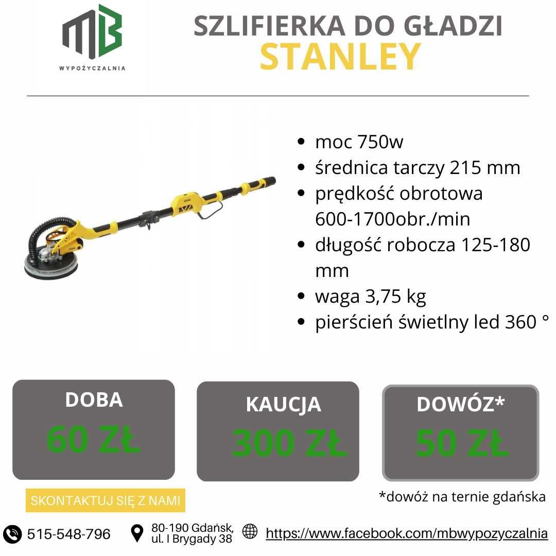 Wynajem Szlifierka do gipsu / Żyrafa/ Odkurzacz budowlany