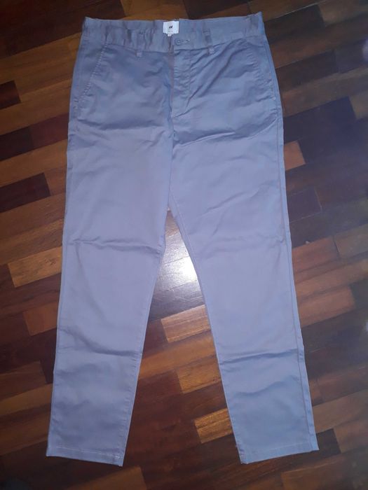 Calças Homem H&M SLIM 44-42 Cinzento