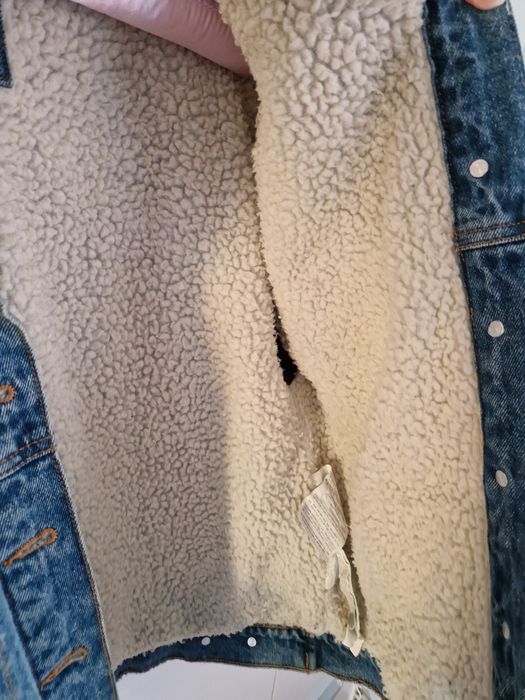 Kurtka jeansowa z kożuchem bershka XS 34