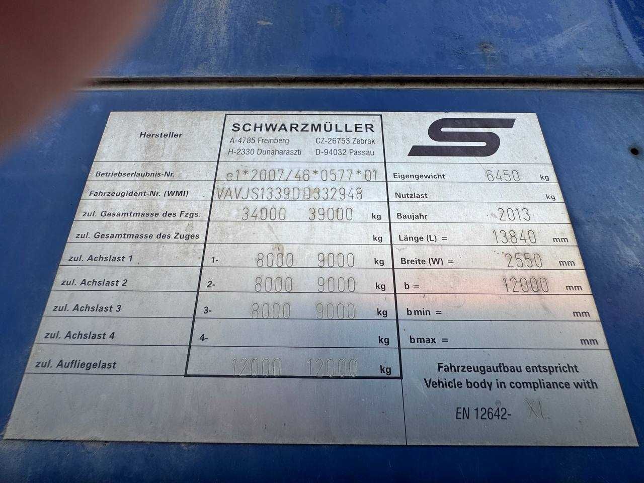 Продам напівпричеп Schwarzmuller 2013