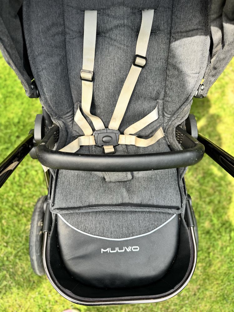 Wózek 2w1 muuvo quick 2.0 black chrome gondola XL