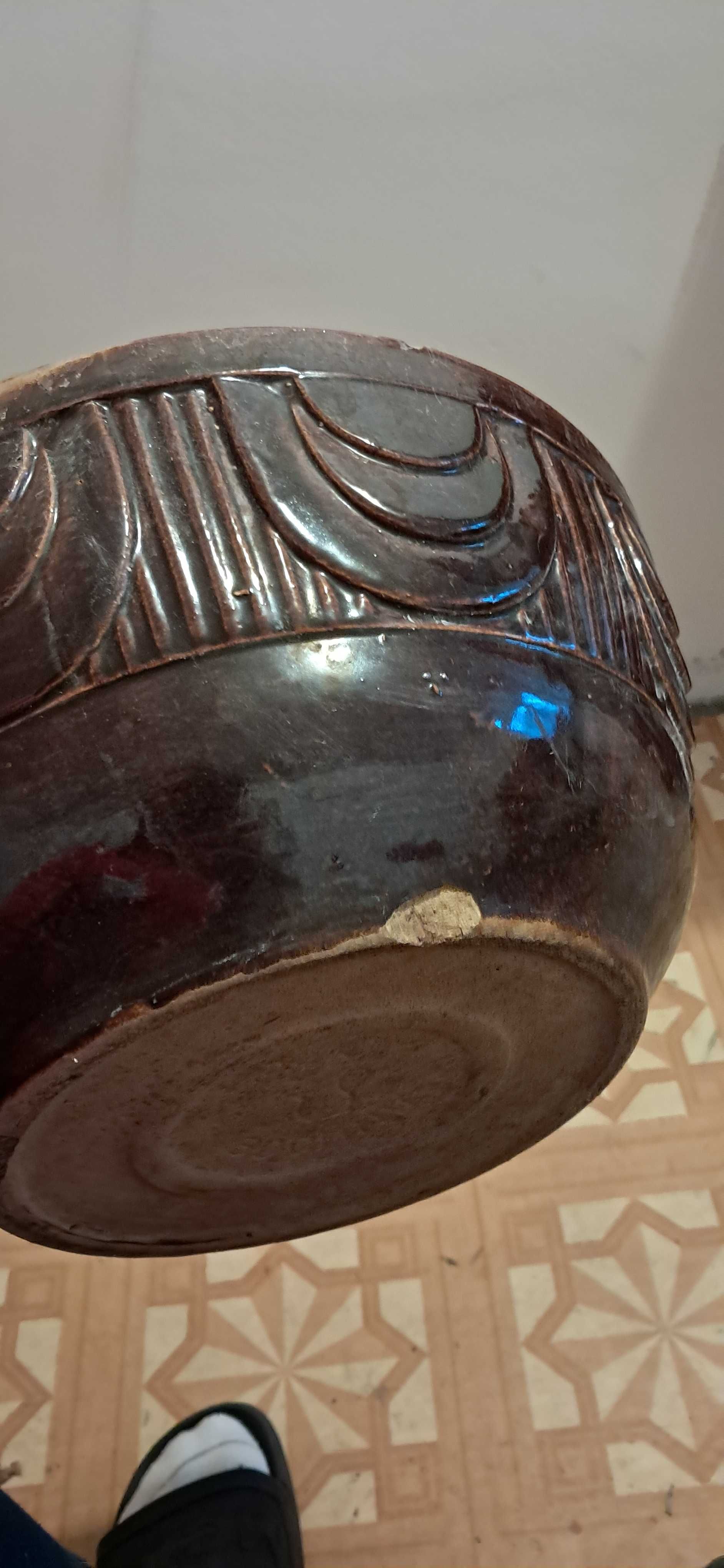Makutra ceramiczna kamionkowa BOCHNIA 5 litrów FNK Duża miska misa PRL