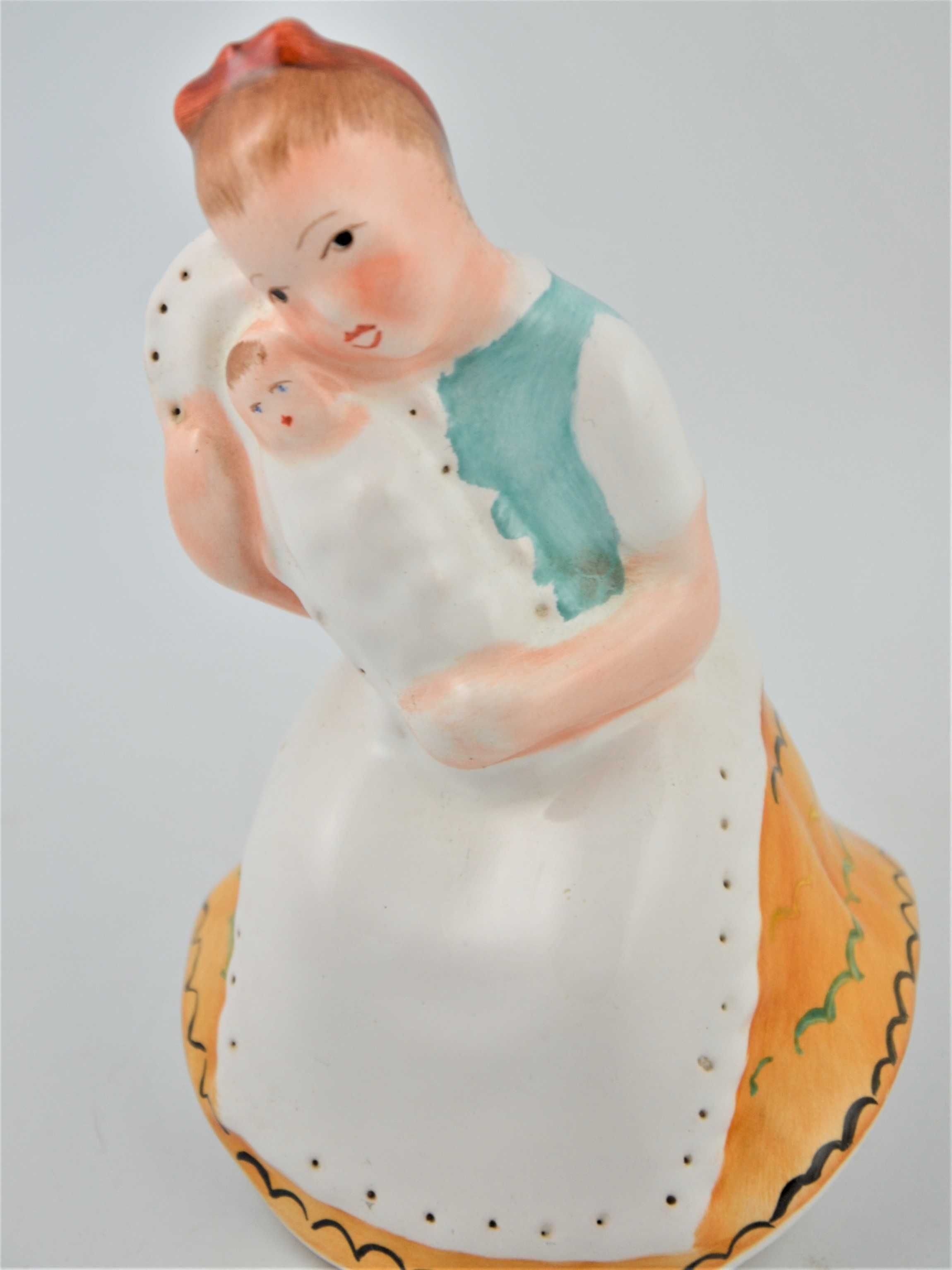 mama tuli niemowlę ceramika Bodrogkeresztúr 1950r