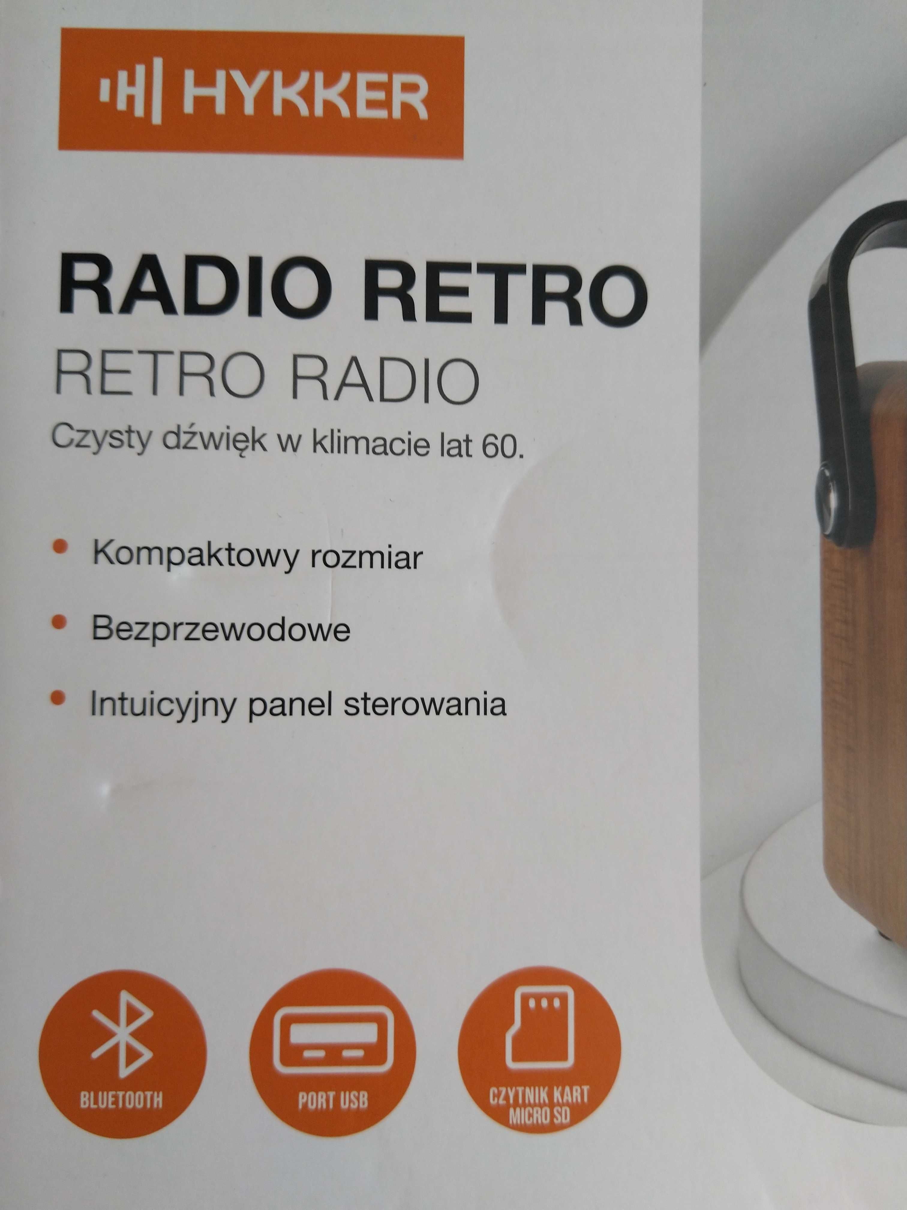 HIT Radio retro sieciowe bezprzewodowe akumulatorowe 2w1 KURIER