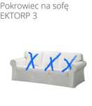 Poszycie pokrowiec sofa trzyosobowa Ektorp Ikea