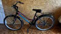 Велосипед Discovery 17"(43 см) PLAZA черно-синий