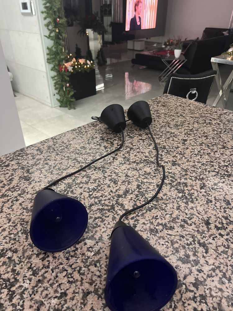 Lampy wiszace granatowe