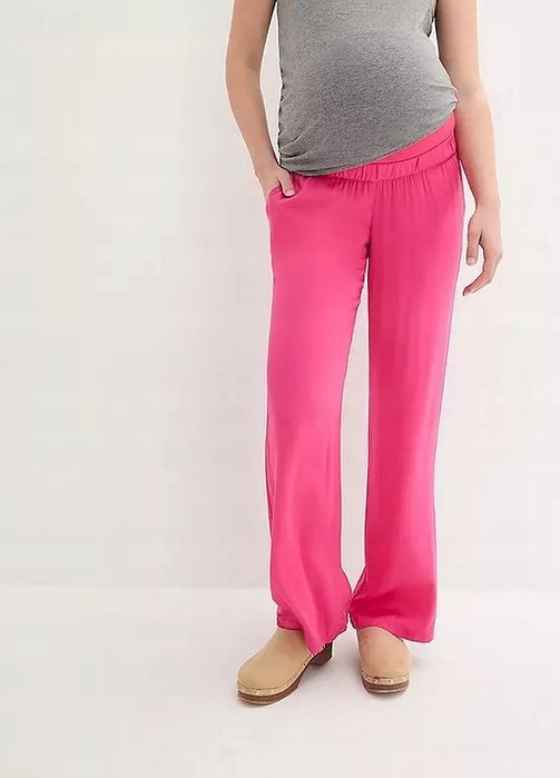 B.P.C spodnie ciążowe cienkie zwiewne różowe ^36