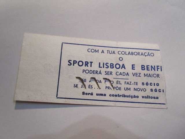 bilhetes antigos benfica competições europeias anos 60  70 SLB