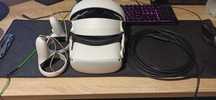 Oculus quest 2 128gb + крепление на голову + кабель oculus link