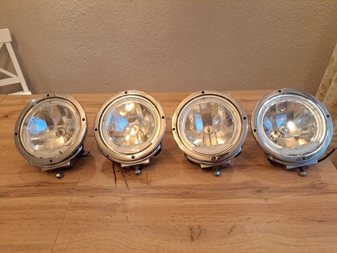 Halogeny dalekosiężne Hella chromium lampy offroad tir