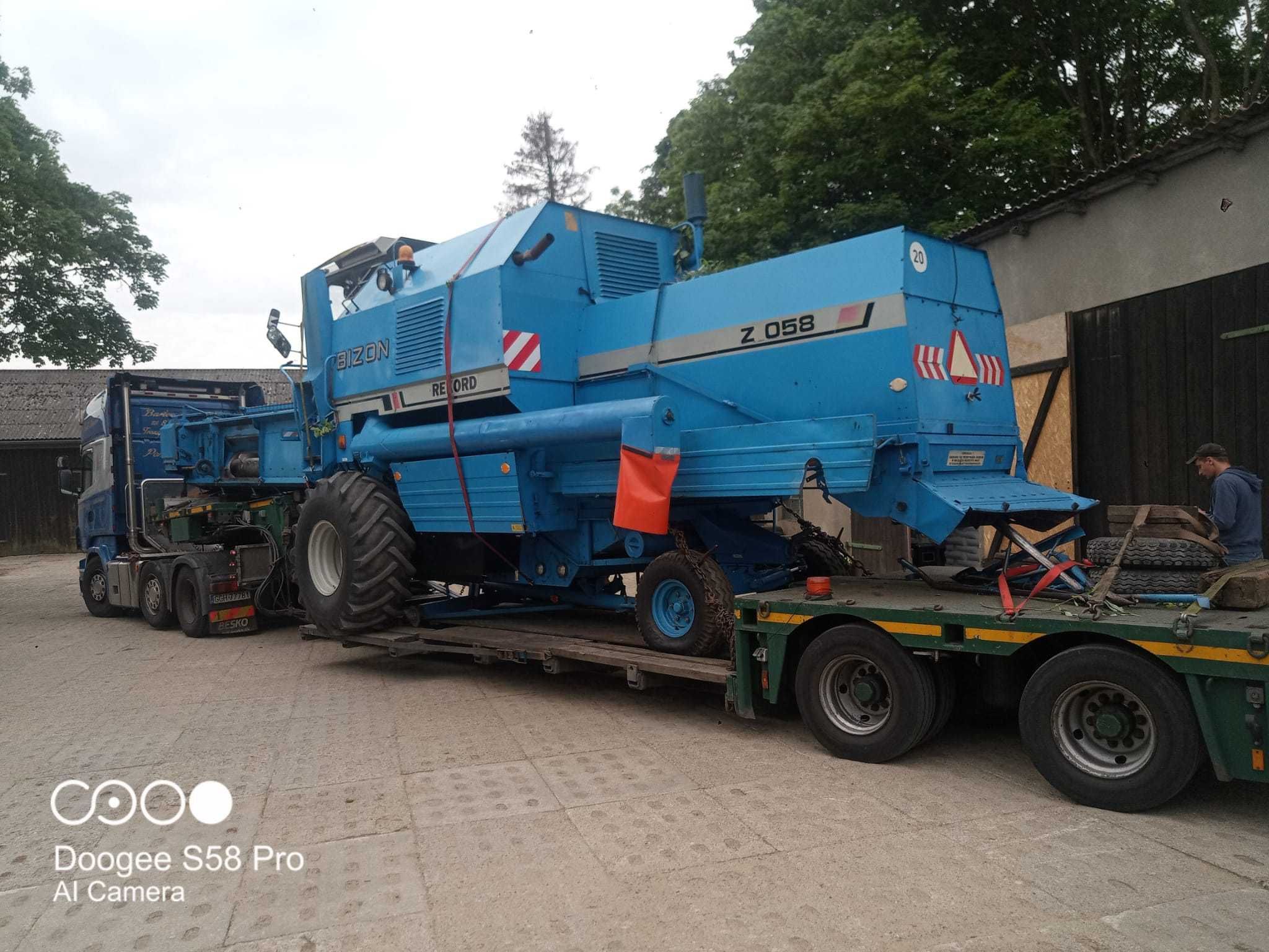 Transport kombajnów,ciągników maszyn lesnych