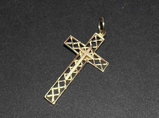 ZŁOTO - Zawieszka krzyżyk 583/1,67g