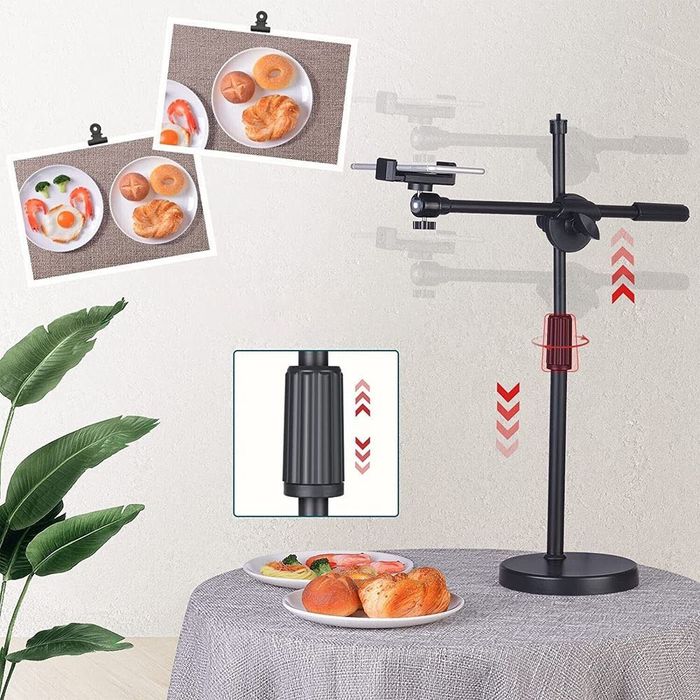 Штатив-журавель для телефону з кріпленням під лампу 35-60см, HA-19