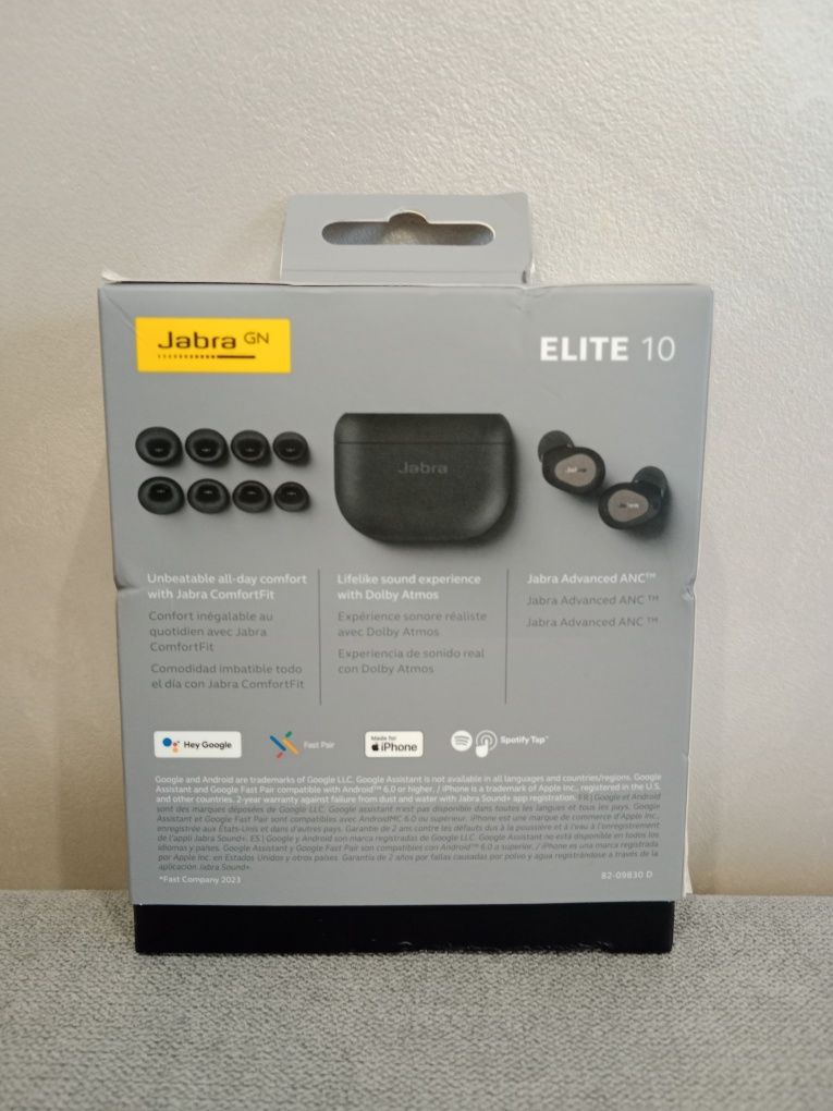 Навушники Jabra Elite 10 Titanium Black Bluetooth ANC