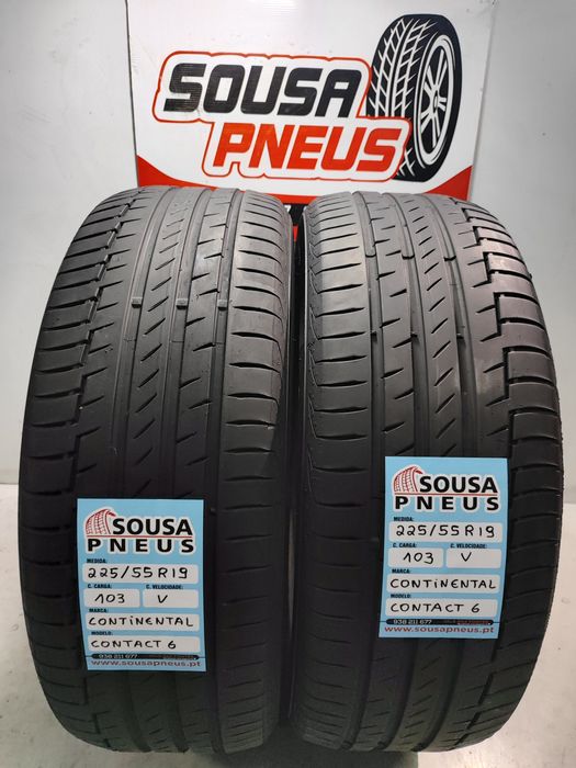 2 pneus semi novos continental 225/55R19 103V Oferta dos Portes