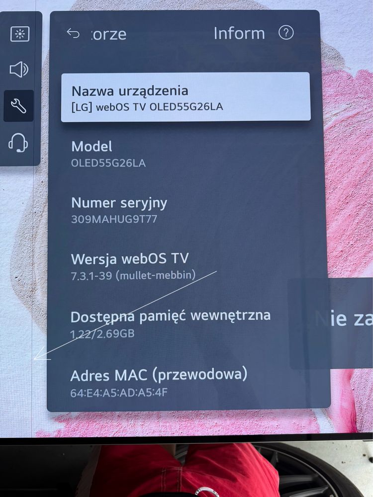 Telewizor OLED LG OLED55G26LA 55 cali 4K UHD