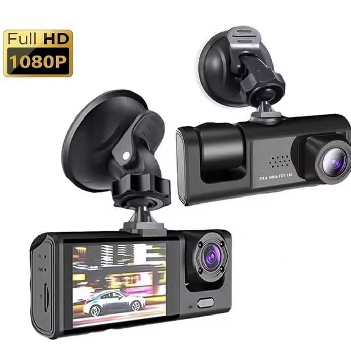 Видеорегистратор автомобильный HD DVR, с двумя камерами