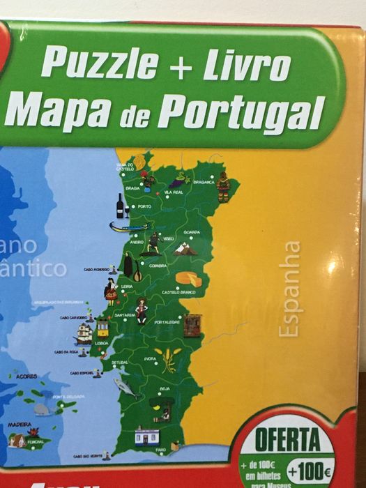 Puzzle + Livro Mapa de Portugal Science4you NOVO