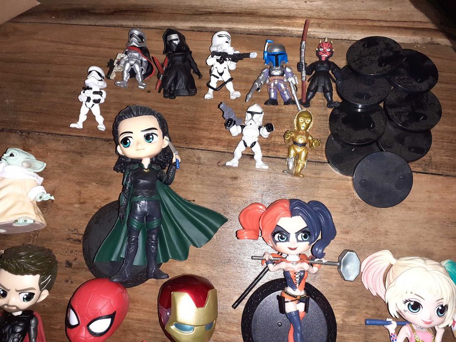 Figuras Marvel DC Star Wars Joker Spiderman Yoda Harley Quin Thor
