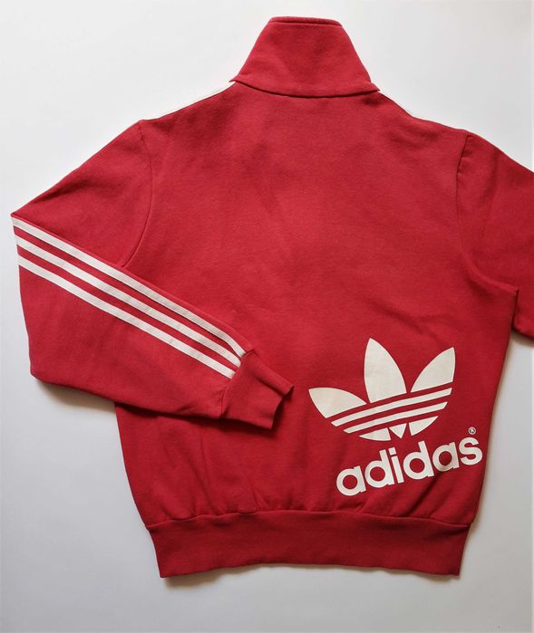 Adidas Bluza Damska Różowa Biała Na Suwak 3 Paski Sweter