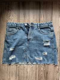 Krótka spódnica jeansowa