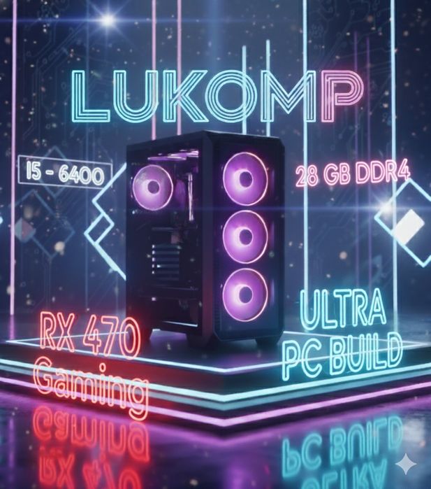 PC I5-6400\RX470 GAMING 4GB\Ram 28GB DDR4\SSD 512GB\3TB\600W