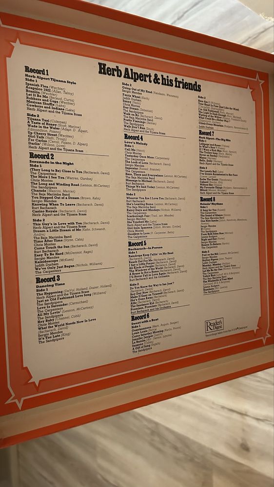 Disco Vinil “Bacharach – In Person” – Herb Alpert & His Friends