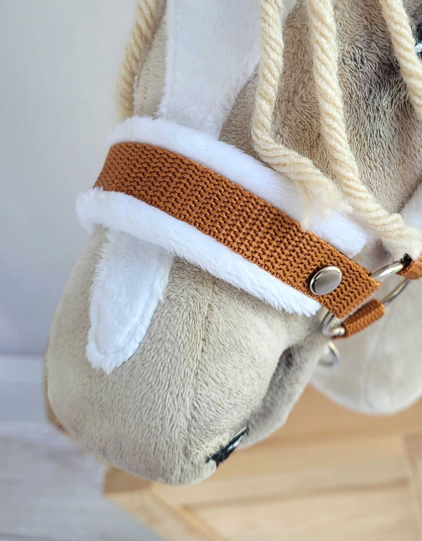 Zestaw do Hobby Horse: kantar A3 + uwiąz - biało-rudy!