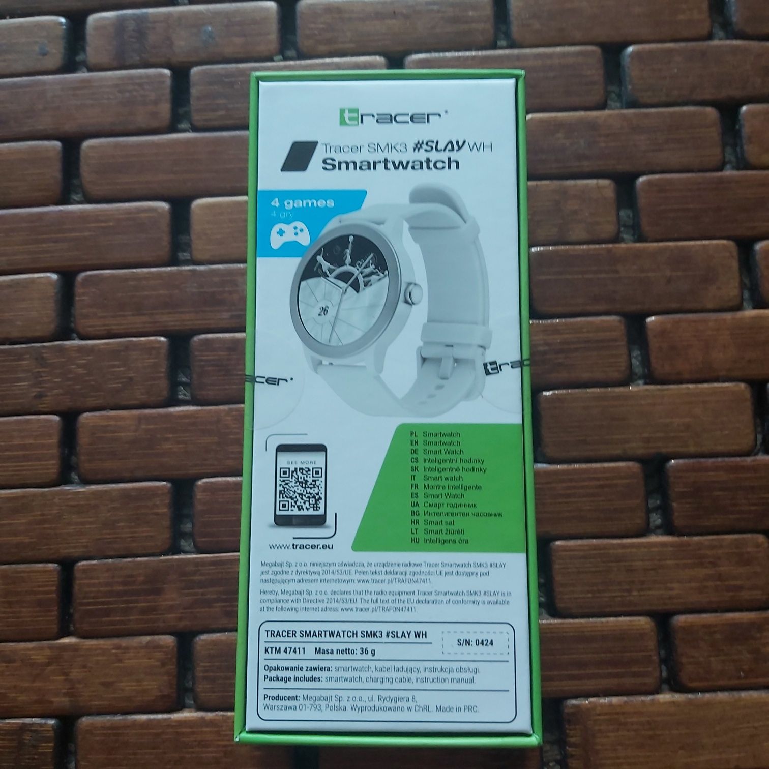 Smartwatch tracer SMK3 slay bialy-nowy !